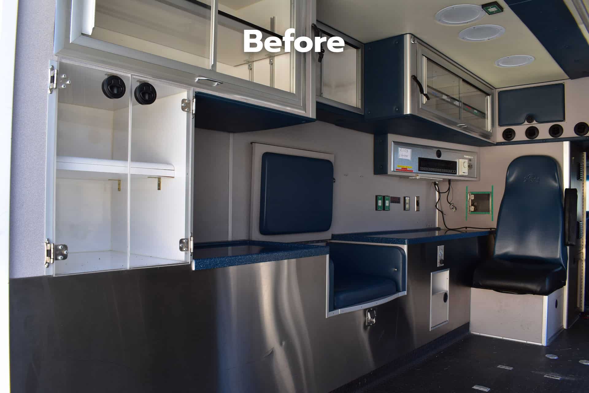 interior shot before a recent remount
